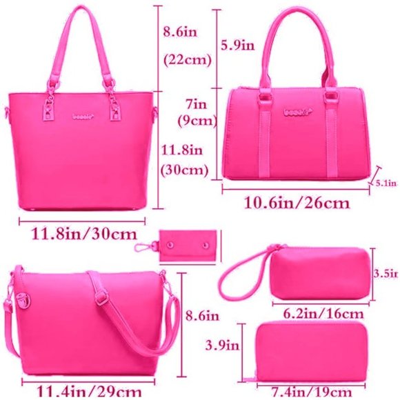 NWT Hot Pink Purse Set Faux Leather Halloween Costume: Barbie Bag Collec… - Picture 2 of 2